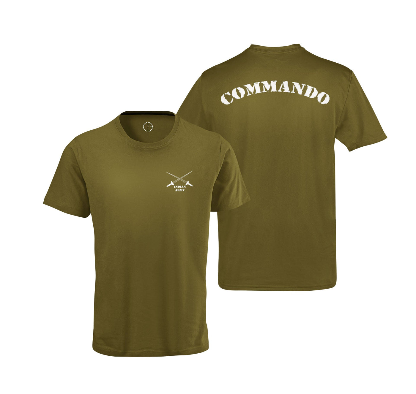 T-Shirt-Commando-Back Print-Half Sleeve