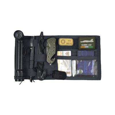 MOLLE Car Visor Organiser With Pockets - Black