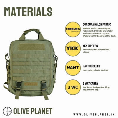 Military Laptop Backpack - 15 Inches