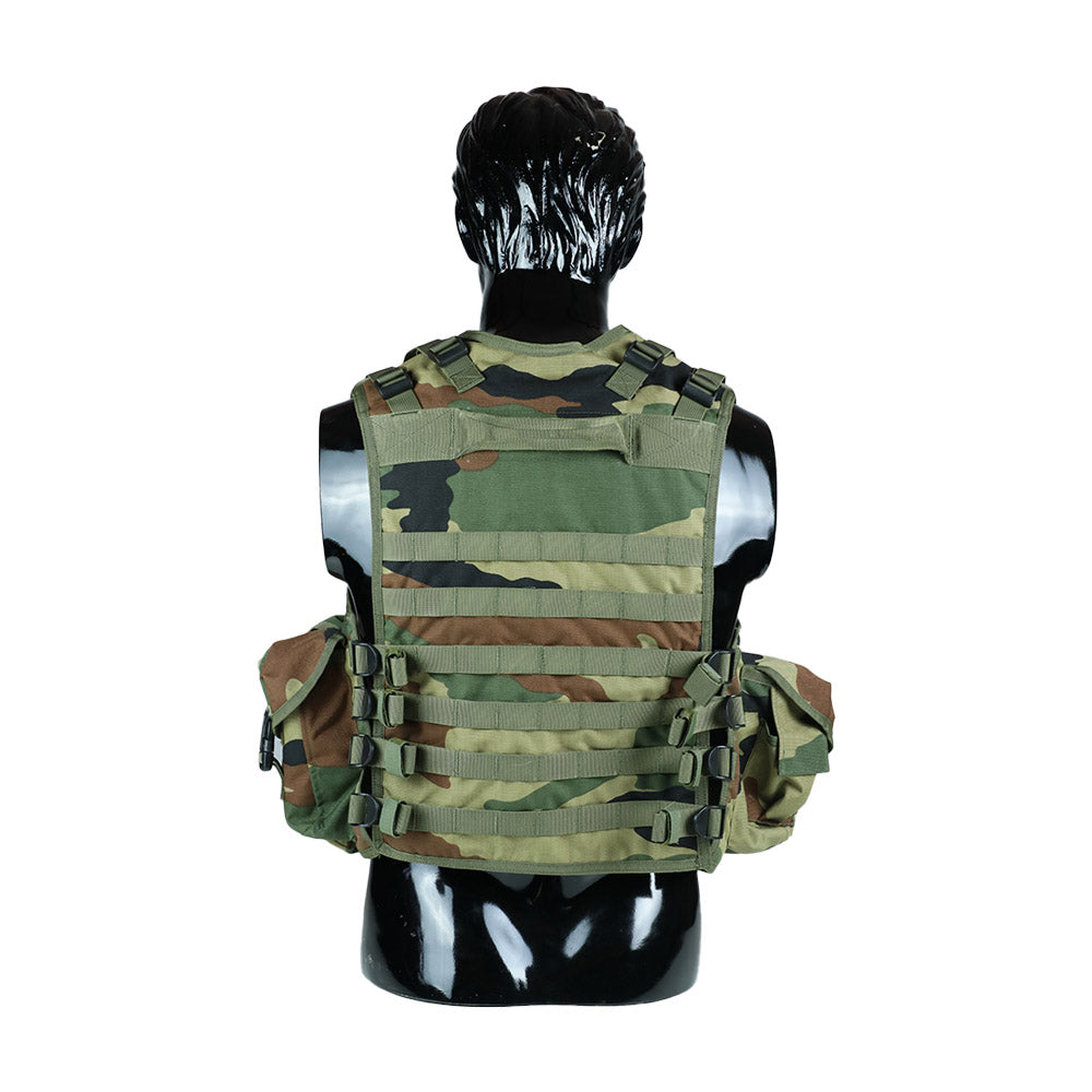 Tactical Vest With Plate Carrier and Ammunition Pouch