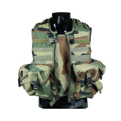 Tactical Vest With Plate Carrier and Ammunition Pouch