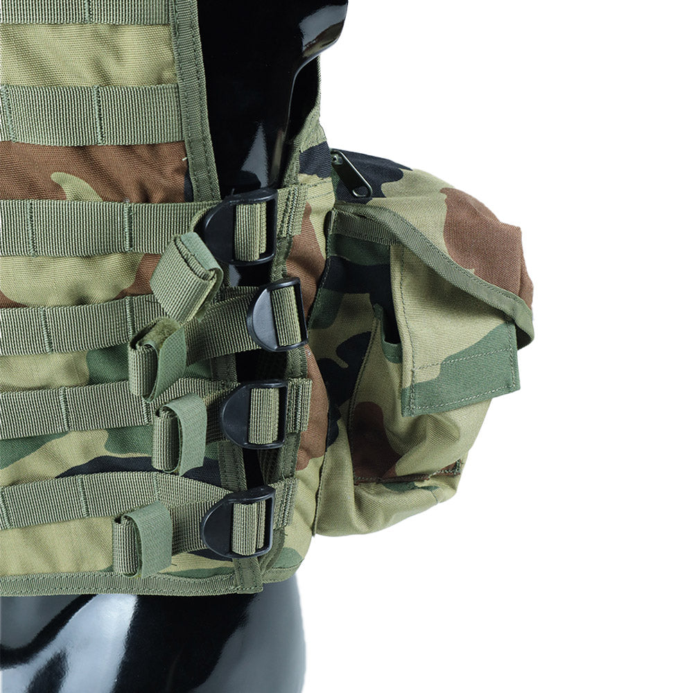 Tactical Vest With Plate Carrier and Ammunition Pouch