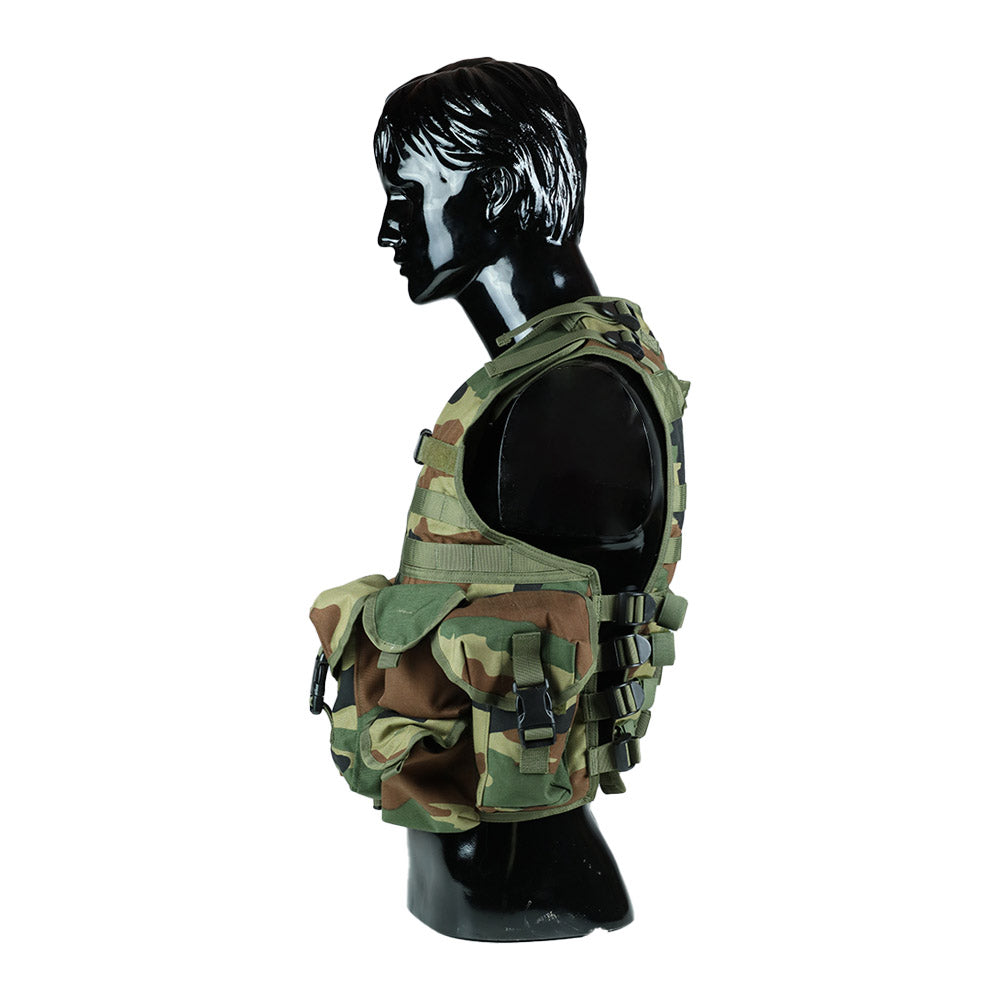 Tactical Vest With Plate Carrier and Ammunition Pouch