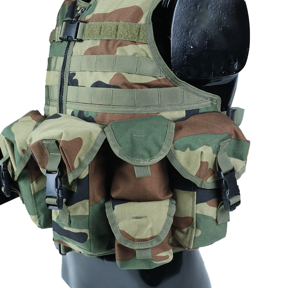 Tactical Vest With Plate Carrier and Ammunition Pouch